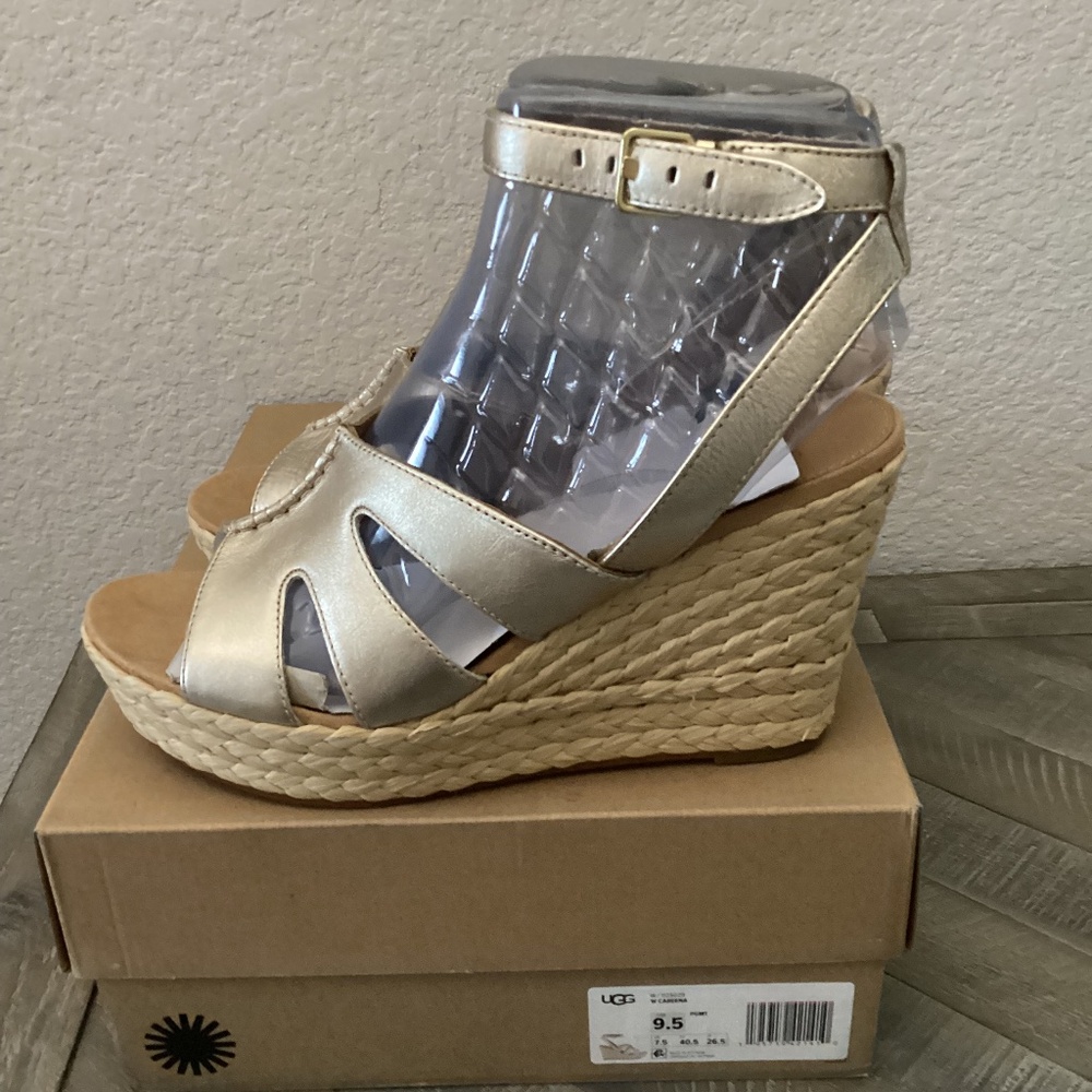 UGG® Women's Careena Ankle-Strap Espadrille Platform Wedge Sandals